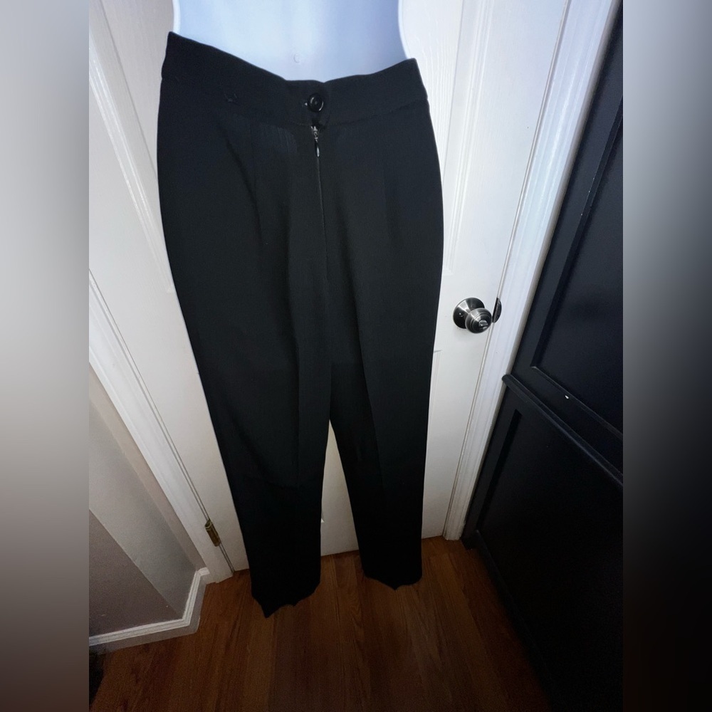 Alex Garfield Garfield & Marks Women’s 2 Black Ribbed Trouser Dress Pants XS - Picture 9 of 9